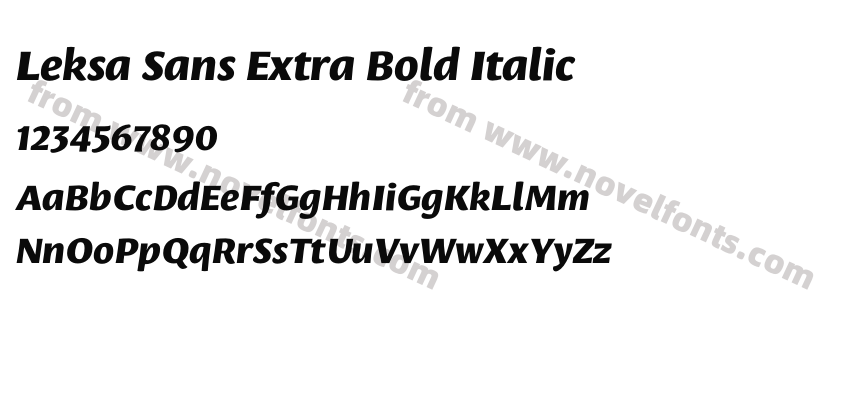Leksa Sans Extra Bold ItalicPreview
