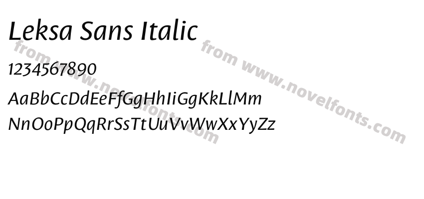 Leksa Sans ItalicPreview