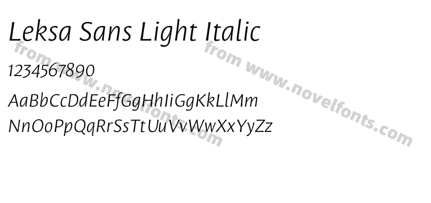 Leksa Sans Light ItalicPreview