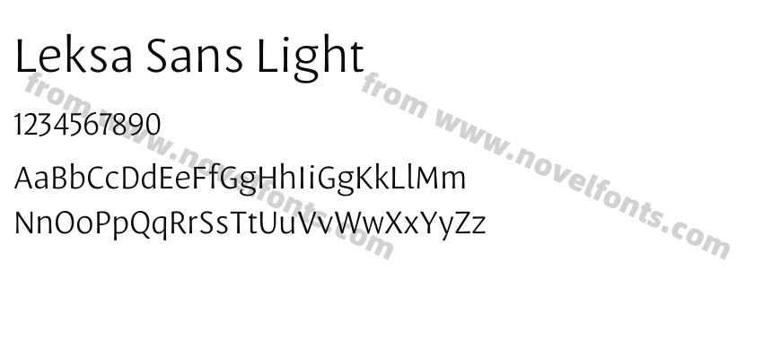 Leksa Sans LightPreview
