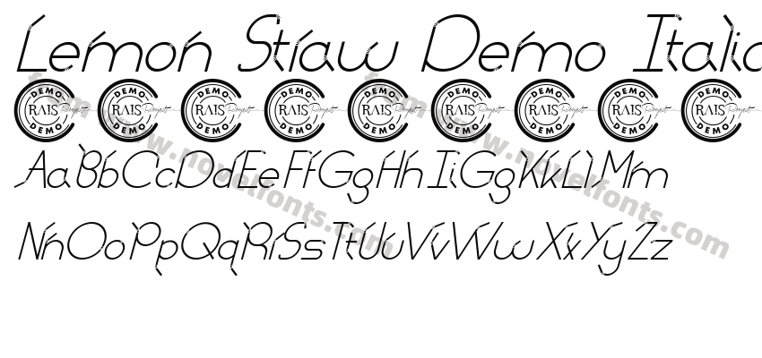 Lemon Straw Demo ItalicPreview