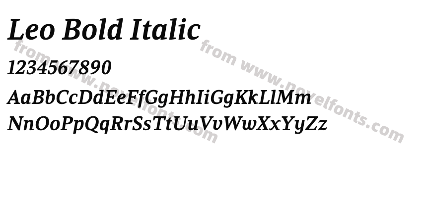 Leo Bold ItalicPreview