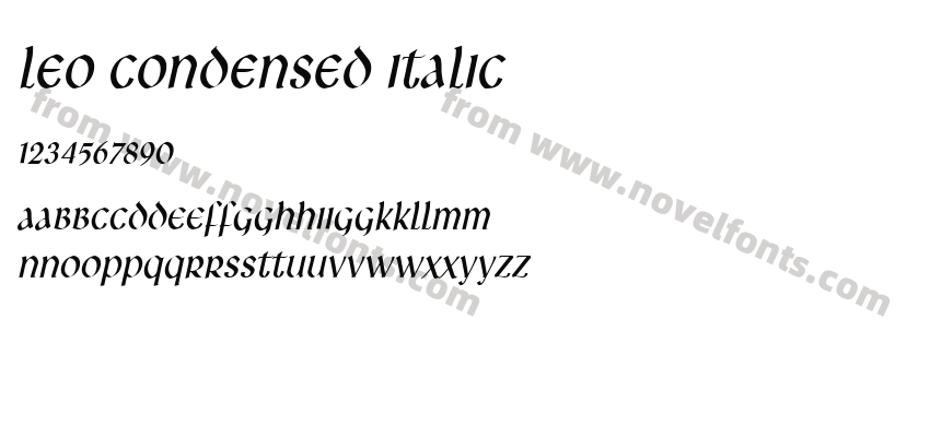 Leo Condensed ItalicPreview