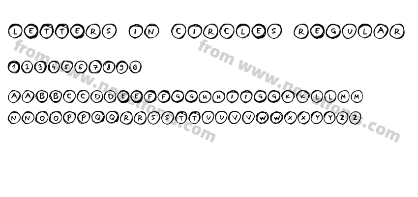 Letters in Circles RegularPreview