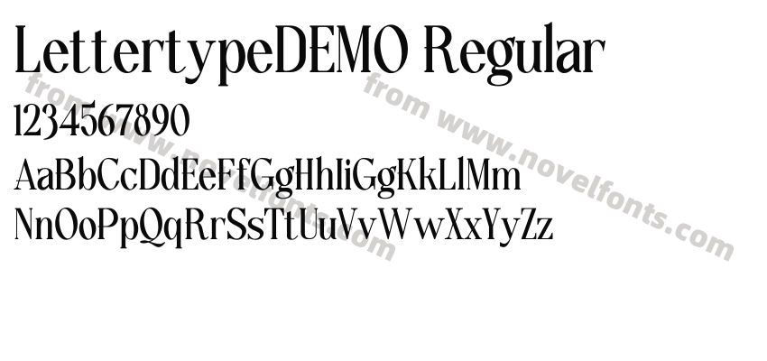 LettertypeDEMO RegularPreview