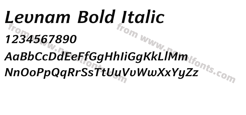Levnam Bold ItalicPreview