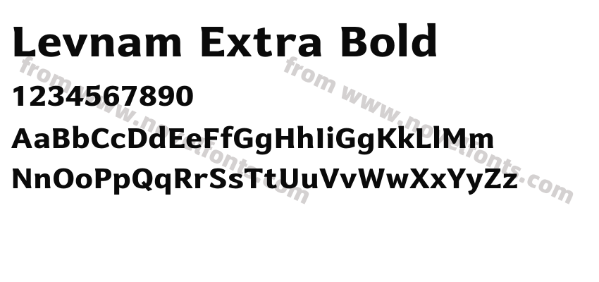 Levnam Extra BoldPreview