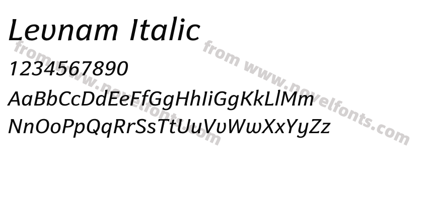 Levnam ItalicPreview