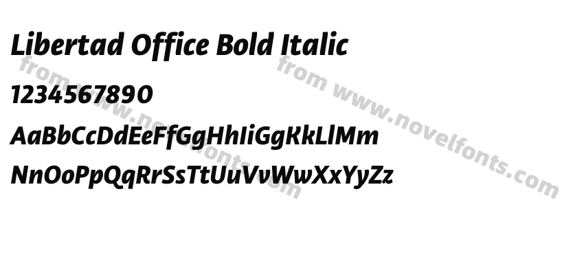 Libertad Office Bold ItalicPreview