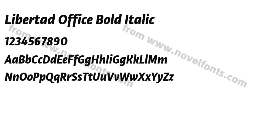 Libertad Office Bold ItalicPreview
