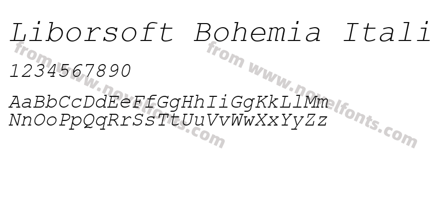 Liborsoft Bohemia ItalicPreview