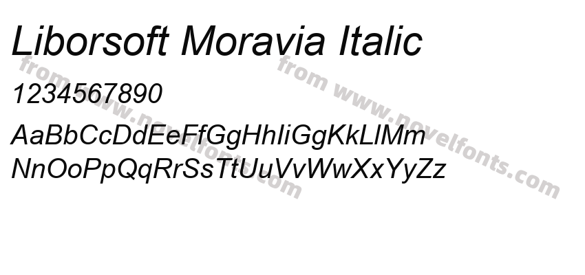 Liborsoft Moravia ItalicPreview