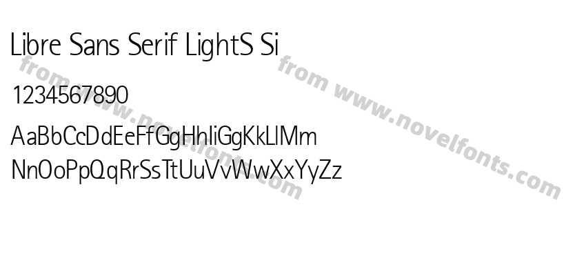 Libre Sans Serif LightS SiPreview