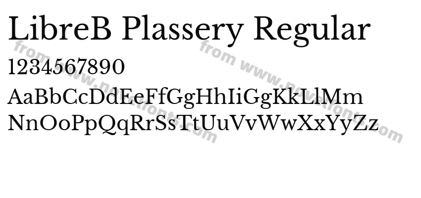LibreB Plassery RegularPreview