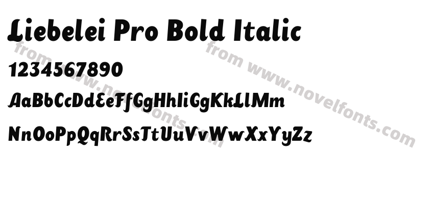 Liebelei Pro Bold ItalicPreview