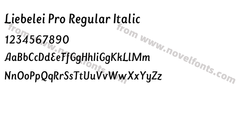 Liebelei Pro Regular ItalicPreview