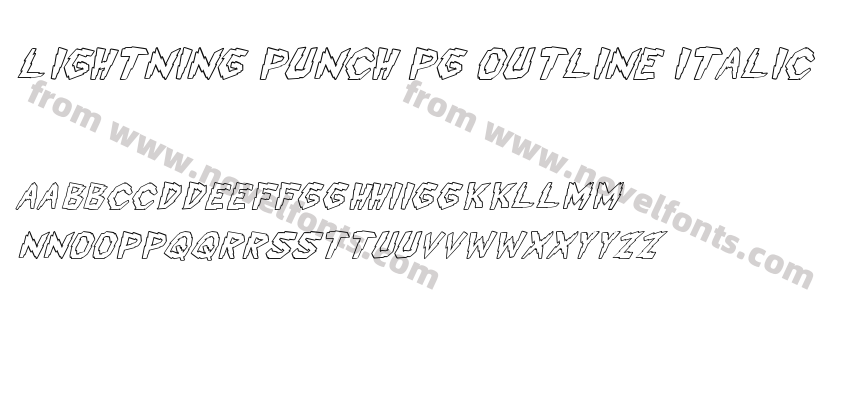 Lightning Punch PG outline ItalicPreview