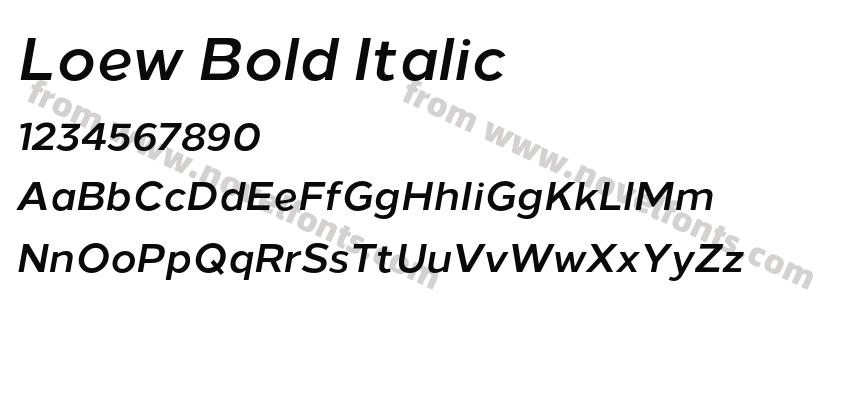 Loew Bold ItalicPreview