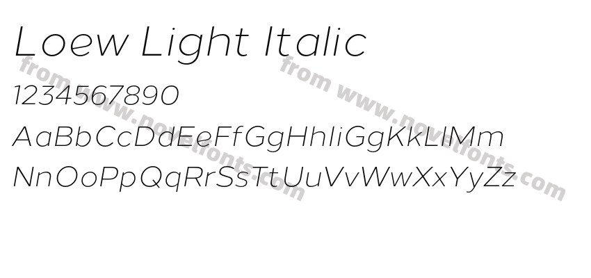 Loew Light ItalicPreview