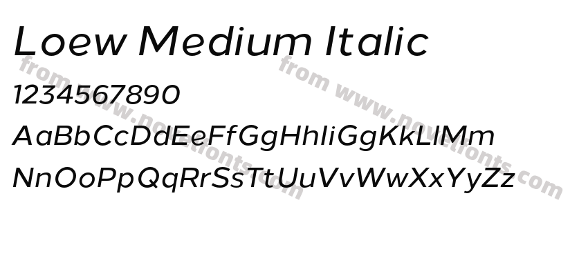 Loew Medium ItalicPreview