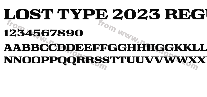 Lost Type 2023 RegularPreview