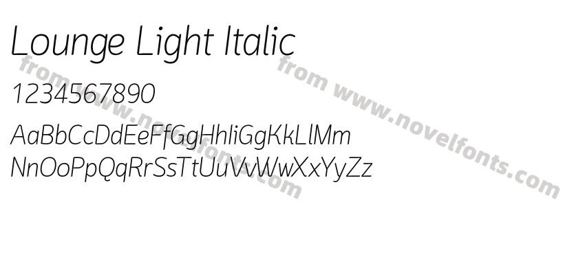 Lounge Light ItalicPreview