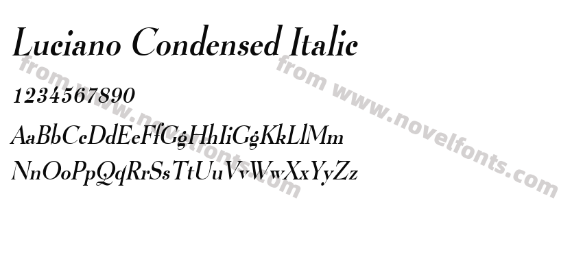 Luciano Condensed ItalicPreview