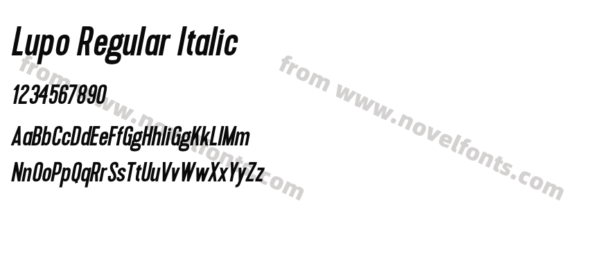 Lupo Regular ItalicPreview