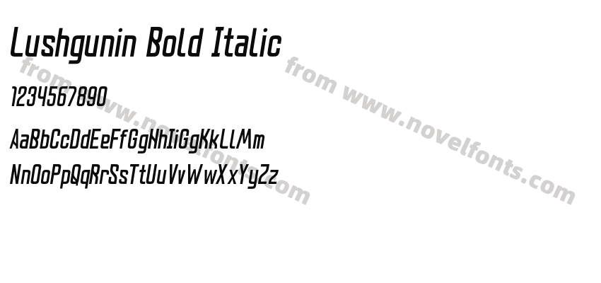 Lushgunin Bold ItalicPreview