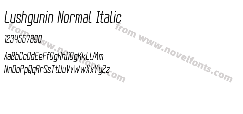Lushgunin Normal ItalicPreview