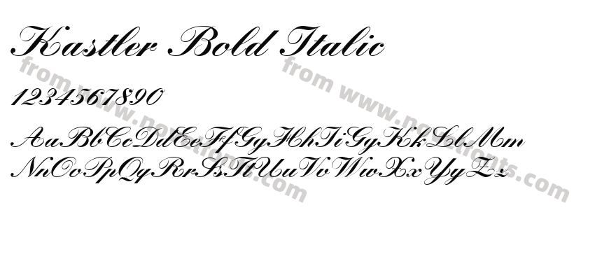 Kastler Bold ItalicPreview