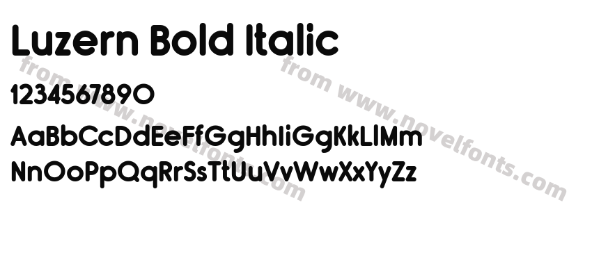 Luzern Bold ItalicPreview