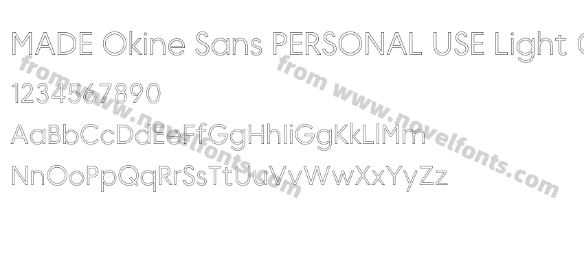 MADE Okine Sans PERSONAL USE Light OutlinePreview