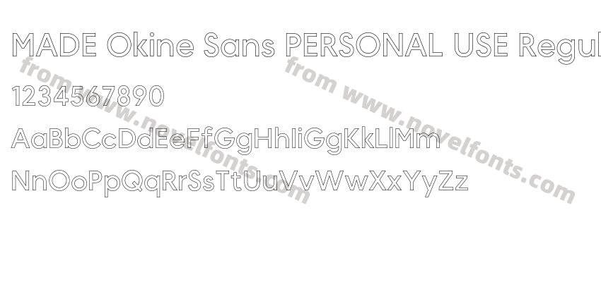 MADE Okine Sans PERSONAL USE Regular OutlinePreview