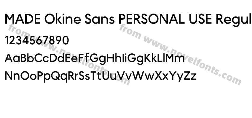 MADE Okine Sans PERSONAL USE RegularPreview