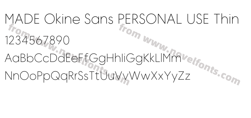 MADE Okine Sans PERSONAL USE ThinPreview