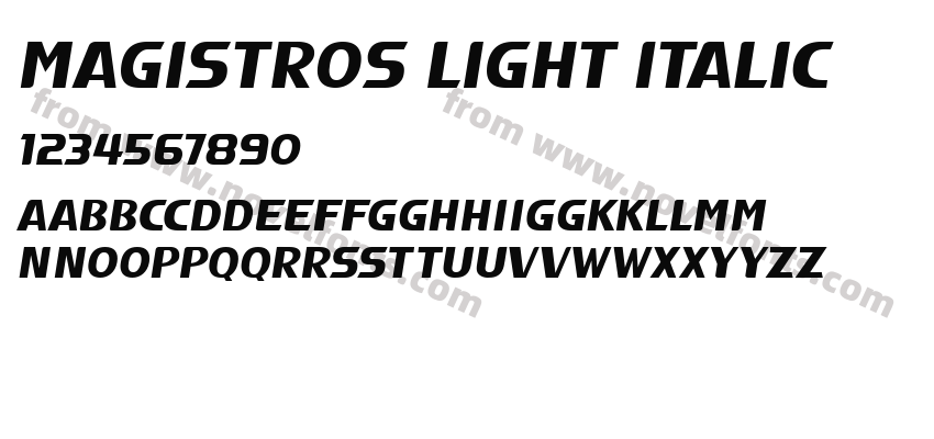 Magistros Light ItalicPreview