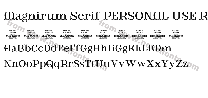 Magnirum Serif PERSONAL USE RegularPreview