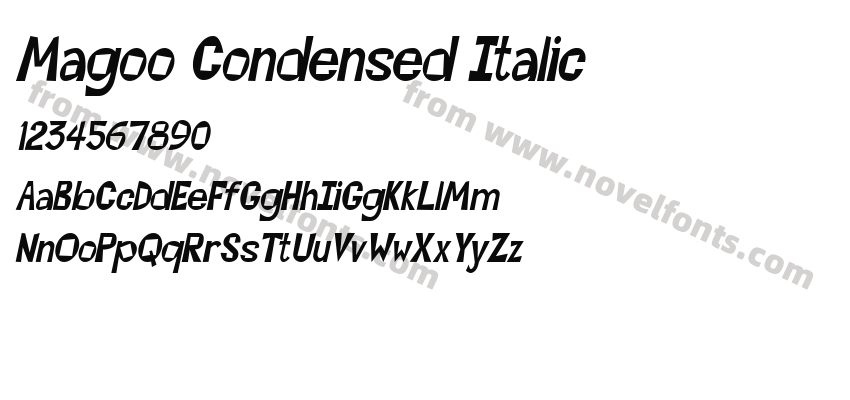 Magoo Condensed ItalicPreview