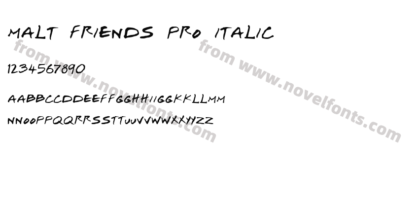 Malt Friends Pro ItalicPreview