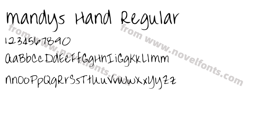 Mandys Hand RegularPreview