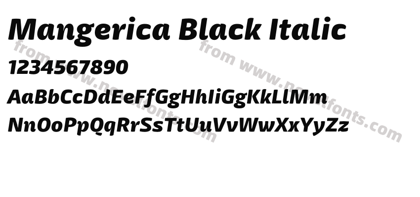 Mangerica Black ItalicPreview