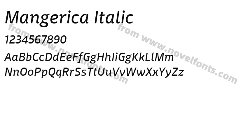 Mangerica ItalicPreview