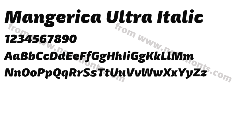 Mangerica Ultra ItalicPreview