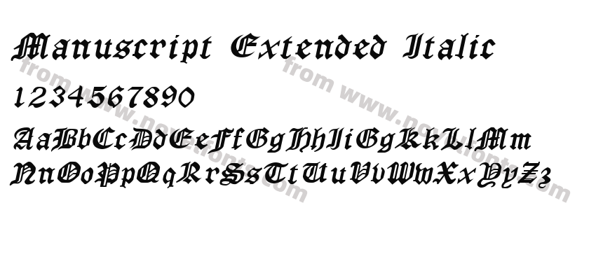 Manuscript Extended ItalicPreview