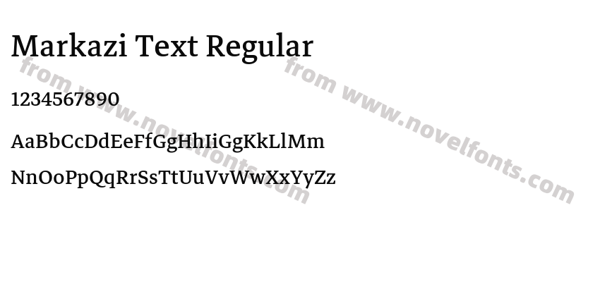 Markazi Text RegularPreview