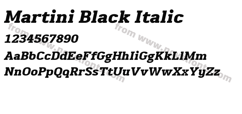 Martini Black ItalicPreview