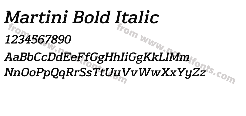 Martini Bold ItalicPreview