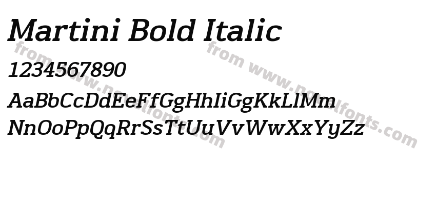 Martini Bold ItalicPreview