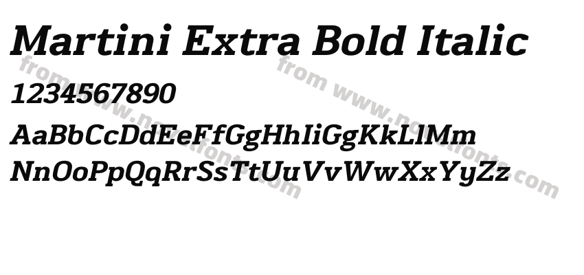 Martini Extra Bold ItalicPreview